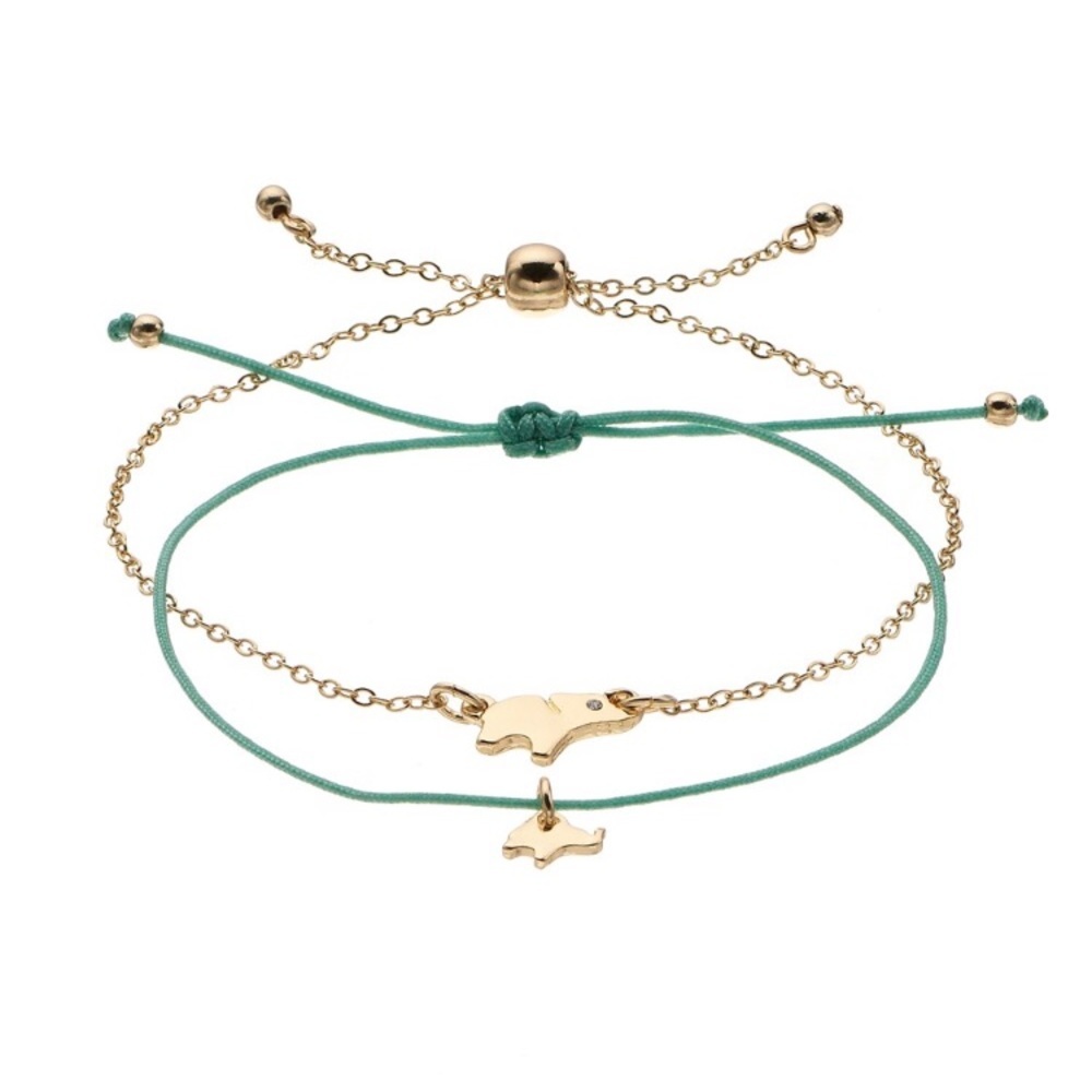 LC Elephant Bolo & Slipknot Bracelet Set (2pc Set)